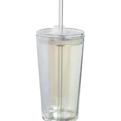 Drinkbeker Met Rietje Holo - 650 ml^ Glazen
