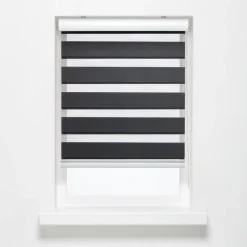 Duo Rolgordijn Eva Antraciet 60x175 cm^ Duo-rolgordijnen