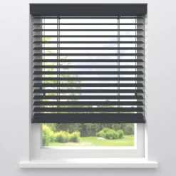 Fenstr Houten Jaloezie Hein Antraciet 50mm^ Jaloezieën|Houten Jaloezieën