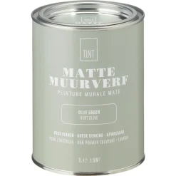 Muurverf Mat Olijf 1 l^ Muurverf