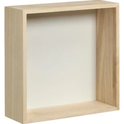 Wanddecoratie Hout Maat M 25x9x25 cm^ Wanddecoratie